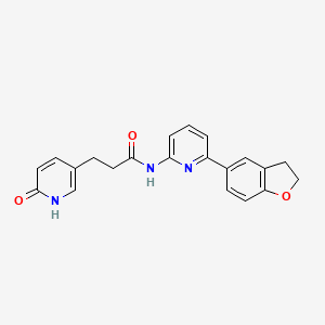 N-[6-(2,3-dihydro-1-benzofuran-5-yl)pyridin-2-yl]-3-(6-oxo-1H-pyridin-3-yl)propanamide