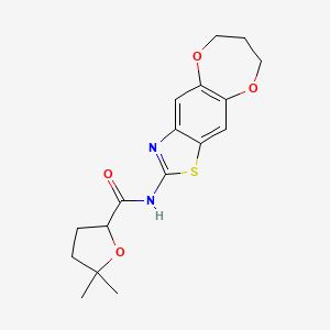 N-(7,8-dihydro-6H-[1,4]dioxepino[2,3-f][1,3]benzothiazol-2-yl)-5,5-dimethyloxolane-2-carboxamide