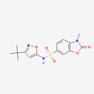 N-(3-tert-butyl-1,2-oxazol-5-yl)-3-methyl-2-oxo-1,3-benzoxazole-6-sulfonamide