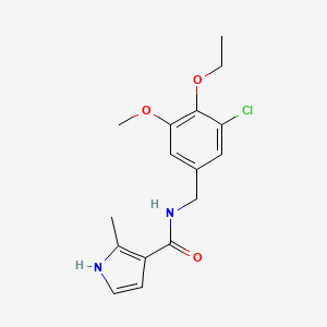 N-[(3-chloro-4-ethoxy-5-methoxyphenyl)methyl]-2-methyl-1H-pyrrole-3-carboxamide