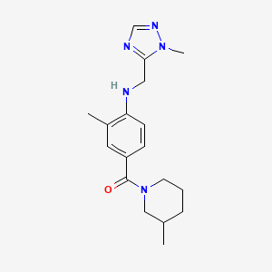 [3-Methyl-4-[(2-methyl-1,2,4-triazol-3-yl)methylamino]phenyl]-(3-methylpiperidin-1-yl)methanone