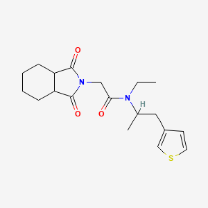 2-(1,3-dioxo-3a,4,5,6,7,7a-hexahydroisoindol-2-yl)-N-ethyl-N-(1-thiophen-3-ylpropan-2-yl)acetamide