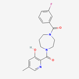 (3-Fluorophenyl)-[4-(3-hydroxy-5-methylpyridine-2-carbonyl)-1,4-diazepan-1-yl]methanone