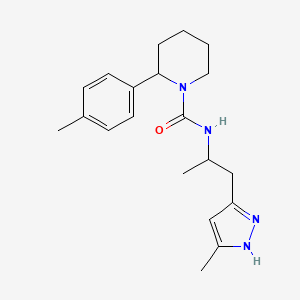 2-(4-methylphenyl)-N-[1-(5-methyl-1H-pyrazol-3-yl)propan-2-yl]piperidine-1-carboxamide