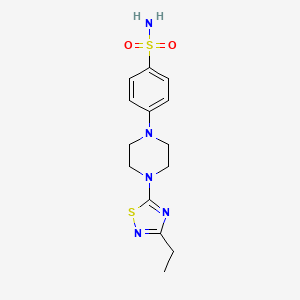 4-[4-(3-Ethyl-1,2,4-thiadiazol-5-yl)piperazin-1-yl]benzenesulfonamide