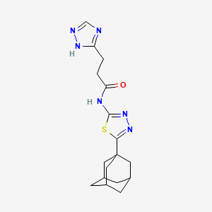 N-[5-(1-adamantyl)-1,3,4-thiadiazol-2-yl]-3-(1H-1,2,4-triazol-5-yl)propanamide