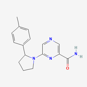 6-[2-(4-Methylphenyl)pyrrolidin-1-yl]pyrazine-2-carboxamide