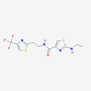 2-(ethylamino)-N-[2-[4-(trifluoromethyl)-1,3-thiazol-2-yl]ethyl]-1,3-thiazole-4-carboxamide