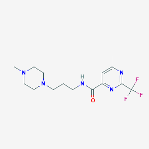 6-methyl-N-[3-(4-methylpiperazin-1-yl)propyl]-2-(trifluoromethyl)pyrimidine-4-carboxamide