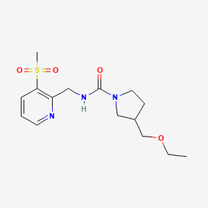 3-(ethoxymethyl)-N-[(3-methylsulfonylpyridin-2-yl)methyl]pyrrolidine-1-carboxamide