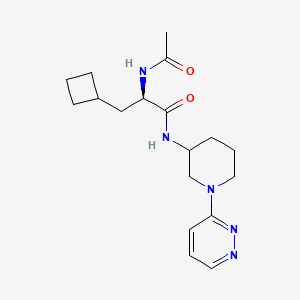 (2R)-2-acetamido-3-cyclobutyl-N-(1-pyridazin-3-ylpiperidin-3-yl)propanamide