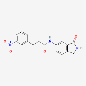 3-(3-nitrophenyl)-N-(3-oxo-1,2-dihydroisoindol-5-yl)propanamide