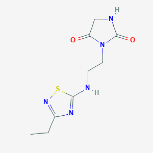 3-[2-[(3-Ethyl-1,2,4-thiadiazol-5-yl)amino]ethyl]imidazolidine-2,4-dione