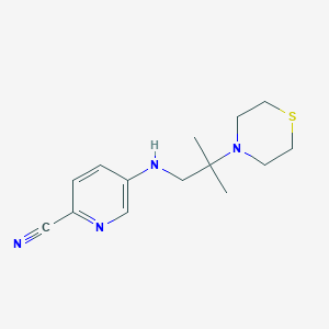 5-[(2-Methyl-2-thiomorpholin-4-ylpropyl)amino]pyridine-2-carbonitrile