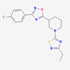 5-[1-(3-Ethyl-1,2,4-thiadiazol-5-yl)piperidin-3-yl]-3-(4-fluorophenyl)-1,2,4-oxadiazole