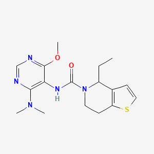 N-[4-(dimethylamino)-6-methoxypyrimidin-5-yl]-4-ethyl-6,7-dihydro-4H-thieno[3,2-c]pyridine-5-carboxamide