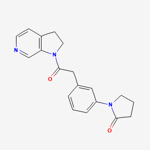 1-[3-[2-(2,3-Dihydropyrrolo[2,3-c]pyridin-1-yl)-2-oxoethyl]phenyl]pyrrolidin-2-one