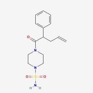 4-(2-Phenylpent-4-enoyl)piperazine-1-sulfonamide