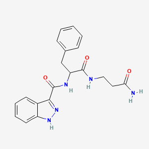 N-[1-[(3-amino-3-oxopropyl)amino]-1-oxo-3-phenylpropan-2-yl]-1H-indazole-3-carboxamide