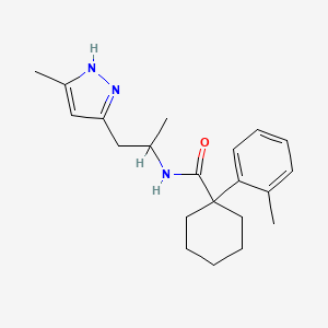 1-(2-methylphenyl)-N-[1-(5-methyl-1H-pyrazol-3-yl)propan-2-yl]cyclohexane-1-carboxamide