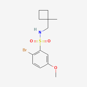 2-bromo-5-methoxy-N-[(1-methylcyclobutyl)methyl]benzenesulfonamide