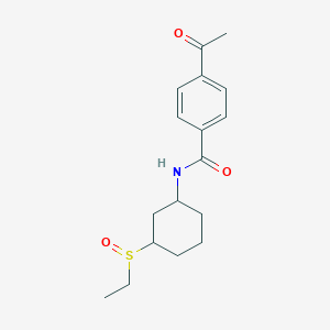 4-acetyl-N-(3-ethylsulfinylcyclohexyl)benzamide