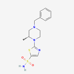 2-[(2R)-4-benzyl-2-methylpiperazin-1-yl]-1,3-thiazole-5-sulfonamide