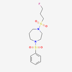 1-(Benzenesulfonyl)-4-(3-fluoropropylsulfonyl)-1,4-diazepane