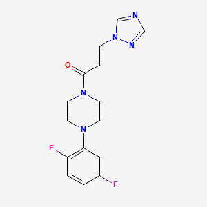 1-[4-(2,5-Difluorophenyl)piperazin-1-yl]-3-(1,2,4-triazol-1-yl)propan-1-one