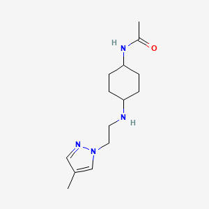 N-[4-[2-(4-methylpyrazol-1-yl)ethylamino]cyclohexyl]acetamide