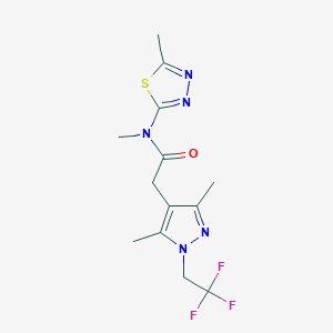 2-[3,5-dimethyl-1-(2,2,2-trifluoroethyl)pyrazol-4-yl]-N-methyl-N-(5-methyl-1,3,4-thiadiazol-2-yl)acetamide