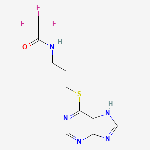 2,2,2-trifluoro-N-[3-(7H-purin-6-ylsulfanyl)propyl]acetamide