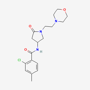 2-chloro-4-methyl-N-[1-(2-morpholin-4-ylethyl)-5-oxopyrrolidin-3-yl]benzamide