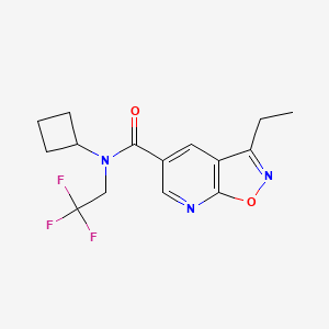 N-cyclobutyl-3-ethyl-N-(2,2,2-trifluoroethyl)-[1,2]oxazolo[5,4-b]pyridine-5-carboxamide