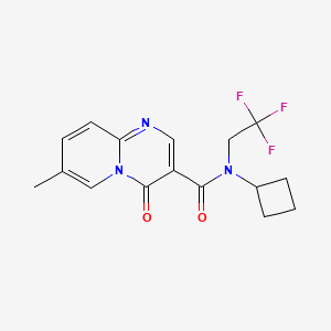 N-cyclobutyl-7-methyl-4-oxo-N-(2,2,2-trifluoroethyl)pyrido[1,2-a]pyrimidine-3-carboxamide