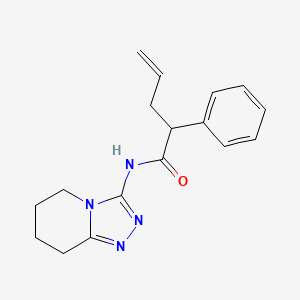 2-phenyl-N-(5,6,7,8-tetrahydro-[1,2,4]triazolo[4,3-a]pyridin-3-yl)pent-4-enamide