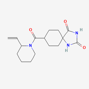 8-(2-Ethenylpiperidine-1-carbonyl)-1,3-diazaspiro[4.5]decane-2,4-dione