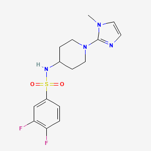 3,4-difluoro-N-[1-(1-methylimidazol-2-yl)piperidin-4-yl]benzenesulfonamide