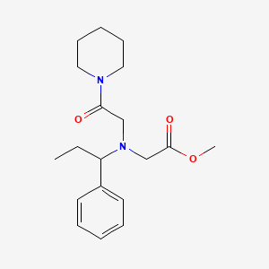 molecular formula C19H28N2O3 B7079978 Methyl 2-[(2-oxo-2-piperidin-1-ylethyl)-(1-phenylpropyl)amino]acetate 