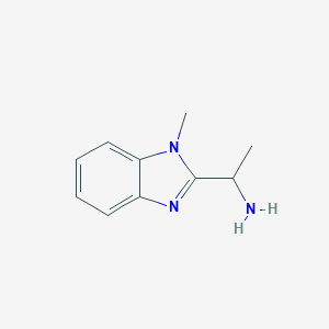 molecular formula C10H13N3 B070810 1H-Benzimidazole-2-methanamine, alpha,1-dimethyl- CAS No. 177407-17-9