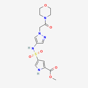 molecular formula C15H19N5O6S B7081995 methyl 4-[[1-(2-morpholin-4-yl-2-oxoethyl)pyrazol-4-yl]sulfamoyl]-1H-pyrrole-2-carboxylate 