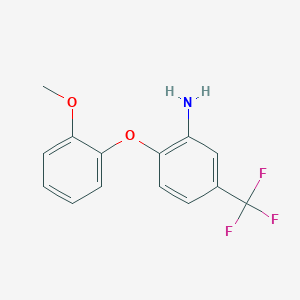 molecular formula C14H12F3NO2 B070835 2-(2-Methoxyphenoxy)-5-(trifluoromethyl)aniline CAS No. 175135-08-7