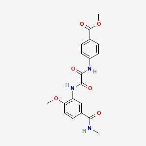 molecular formula C19H19N3O6 B7084088 Methyl 4-[[2-[2-methoxy-5-(methylcarbamoyl)anilino]-2-oxoacetyl]amino]benzoate 