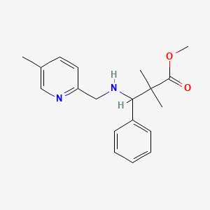 molecular formula C19H24N2O2 B7084092 Methyl 2,2-dimethyl-3-[(5-methylpyridin-2-yl)methylamino]-3-phenylpropanoate 