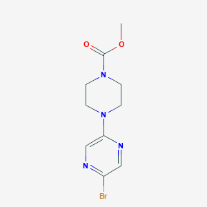 molecular formula C10H13BrN4O2 B7084656 Methyl 4-(5-bromopyrazin-2-yl)piperazine-1-carboxylate 