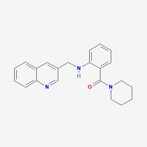 molecular formula C22H23N3O B7085751 Piperidin-1-yl-[2-(quinolin-3-ylmethylamino)phenyl]methanone 