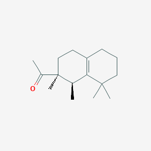 molecular formula C16H26O B070861 Ethanone, 1-((1R,2S)-1,2,3,4,5,6,7,8-octahydro-1,2,8,8-tetramethyl-2-naphthalenyl)-, rel- CAS No. 185429-83-8