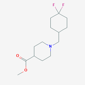 molecular formula C14H23F2NO2 B7086422 Methyl 1-[(4,4-difluorocyclohexyl)methyl]piperidine-4-carboxylate 