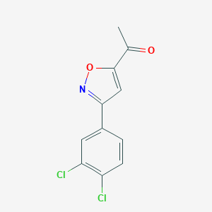 molecular formula C11H7Cl2NO2 B070868 1-[3-(3,4-Dichlorophenyl)Isoxazol-5-Yl]Ethan-1-One CAS No. 175277-36-8