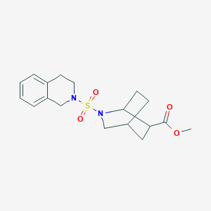 molecular formula C18H24N2O4S B7087295 methyl 2-(3,4-dihydro-1H-isoquinolin-2-ylsulfonyl)-2-azabicyclo[2.2.2]octane-6-carboxylate 